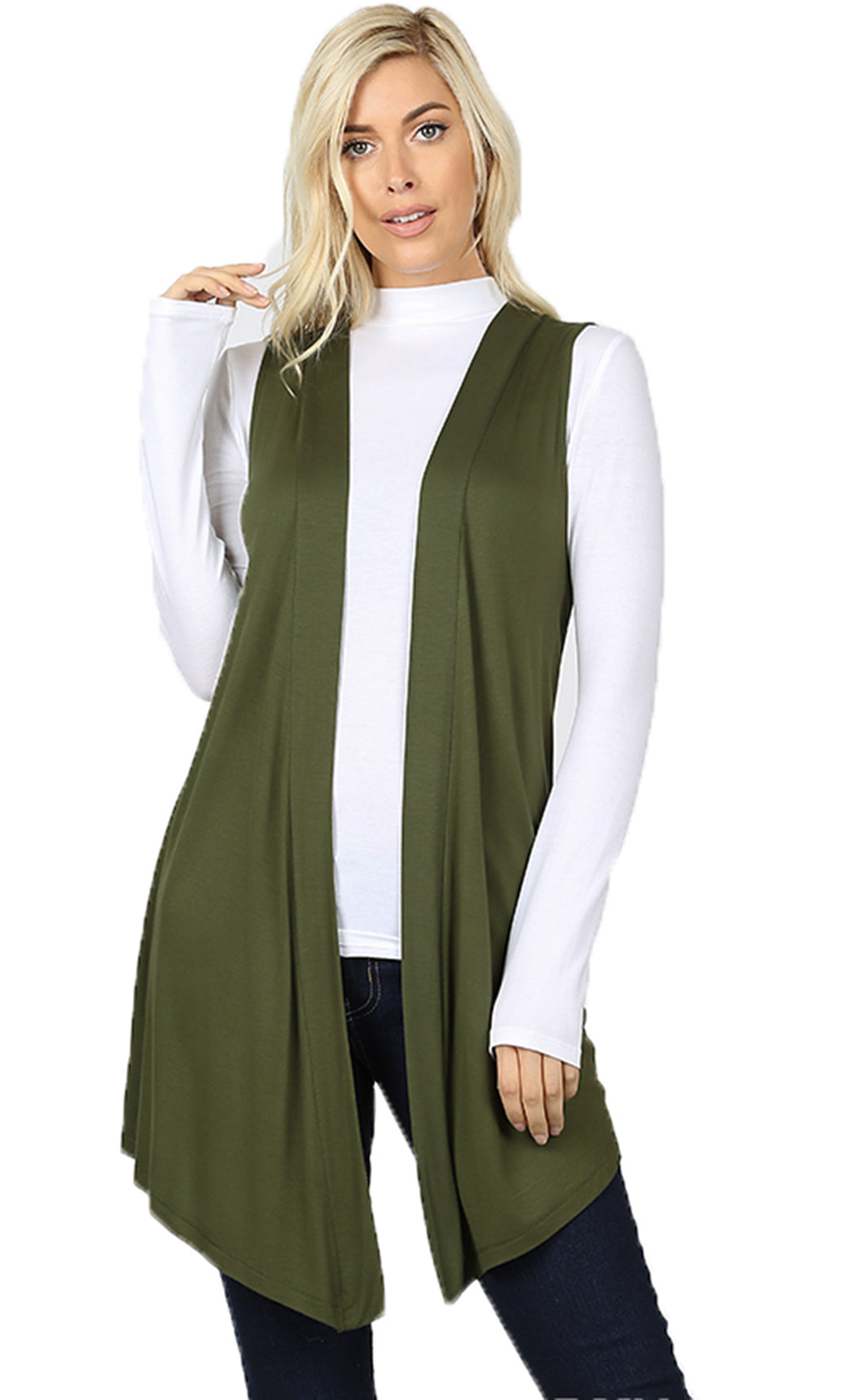 Draped sweater outlet vest