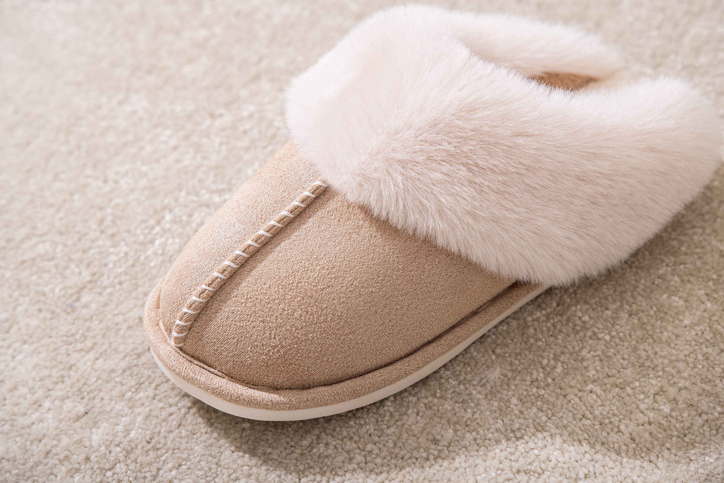 Winter Comfy Fluffy Fur Home Indoor and Outdoor Slipper Slider