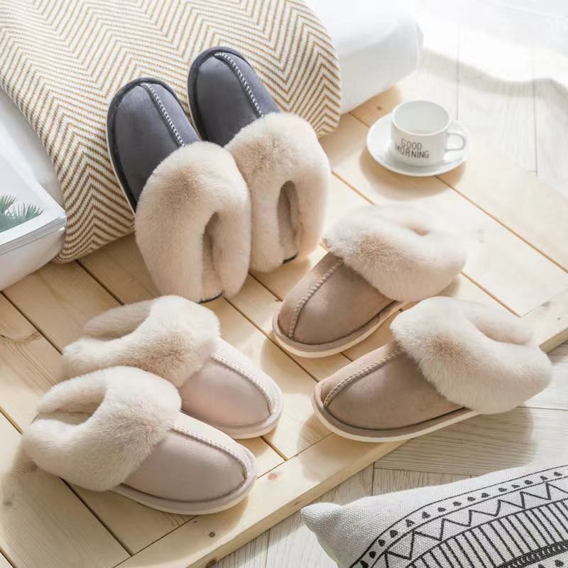 Winter Comfy Fluffy Fur Home Indoor and Outdoor Slipper Slider