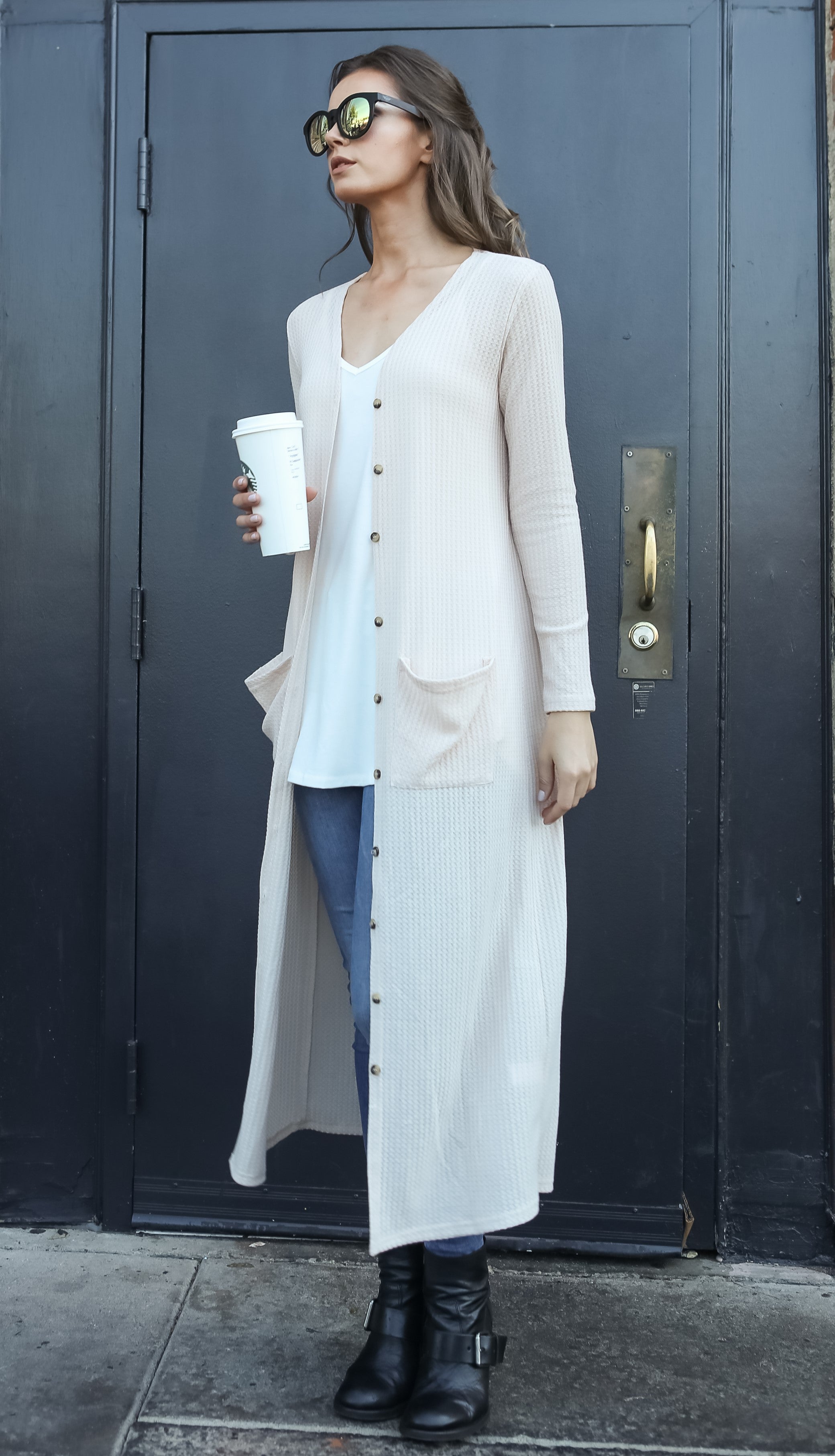 Long white sale sweater duster